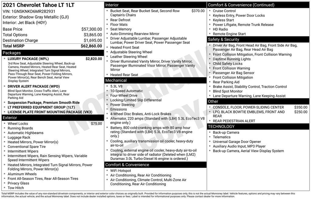 2021 Chevrolet Tahoe LT