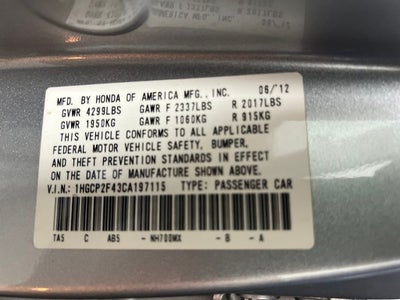 2012 Honda Accord LX-P 2.4