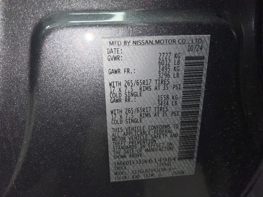 2025 Nissan Frontier SV