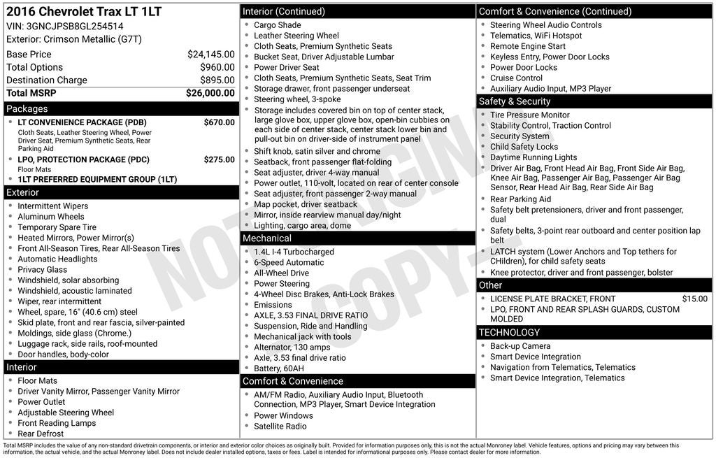 2016 Chevrolet Trax LT