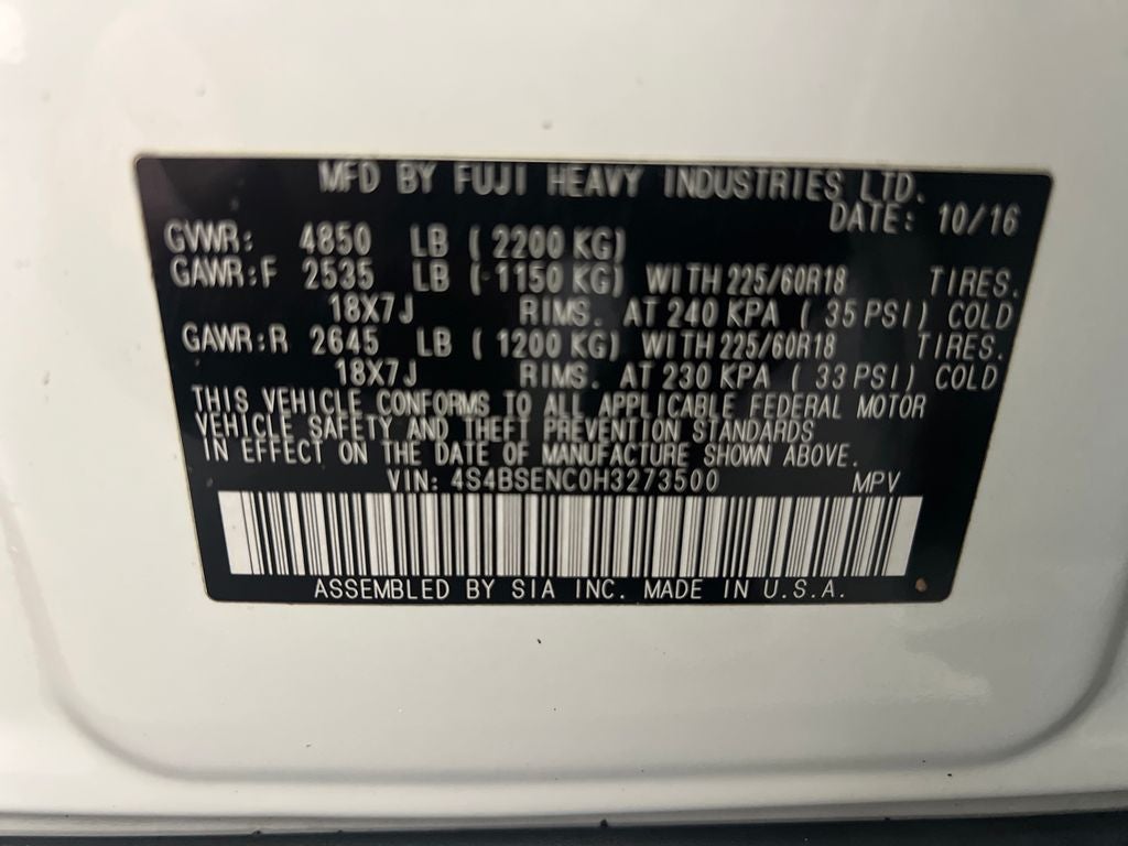 2017 Subaru Outback 3.6R Limited