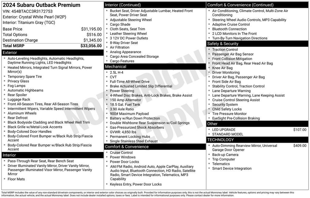 2024 Subaru Outback Premium