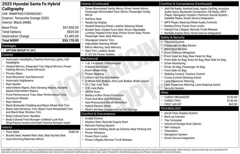 2025 Hyundai Santa Fe Hybrid Calligraphy