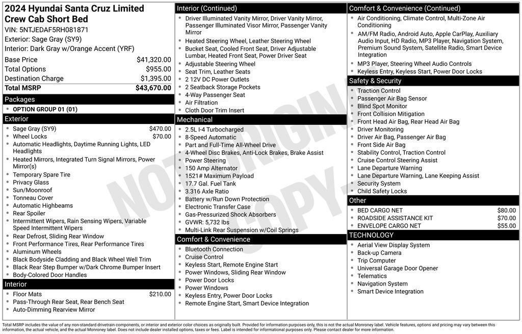 2024 Hyundai Santa Cruz Limited