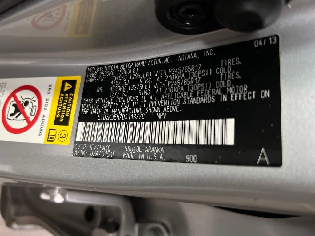 2013 Toyota Highlander Base Plus V6