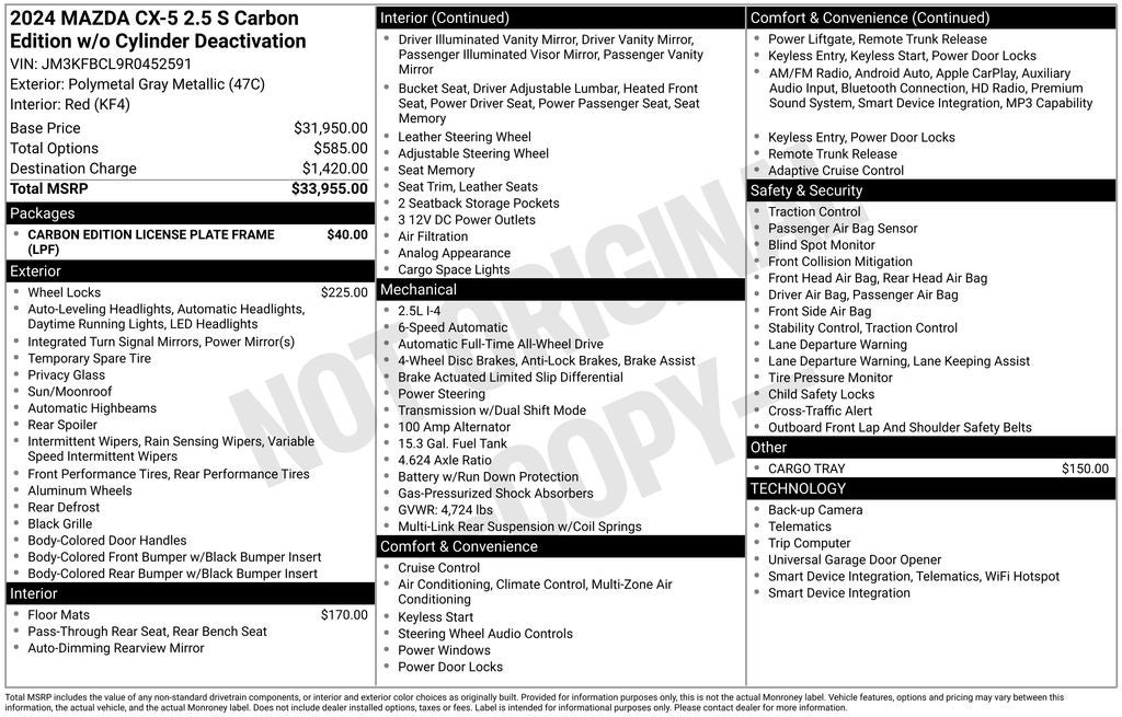 2024 Mazda Mazda CX-5 2.5 S Carbon Edition