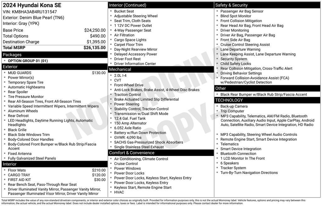 2024 Hyundai Kona SE