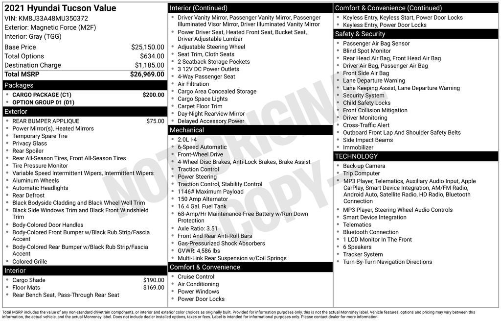 2021 Hyundai Tucson Value