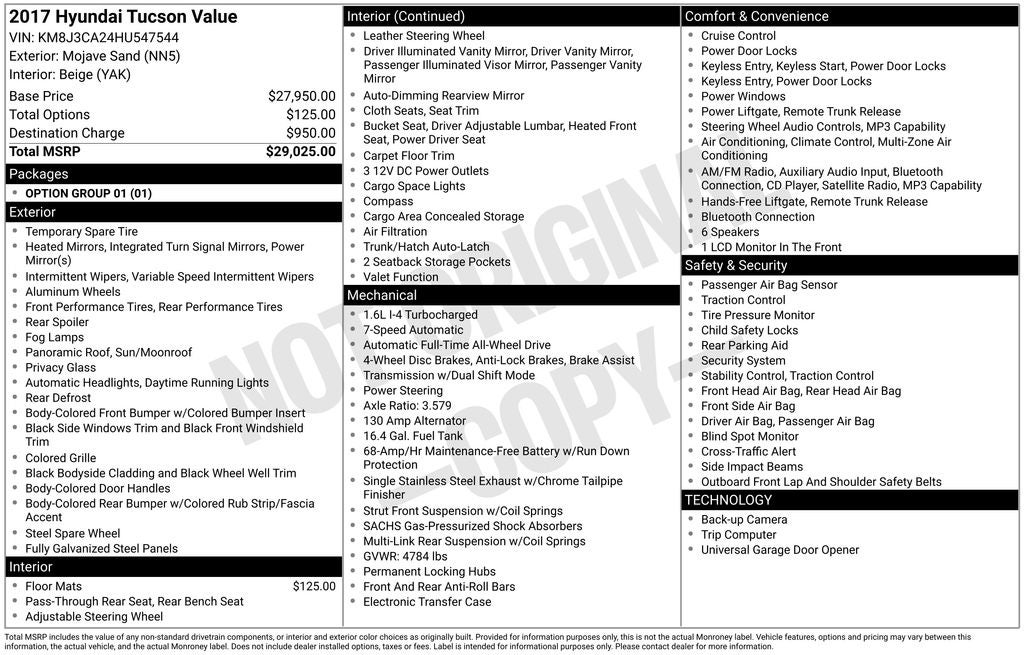 2017 Hyundai Tucson Value