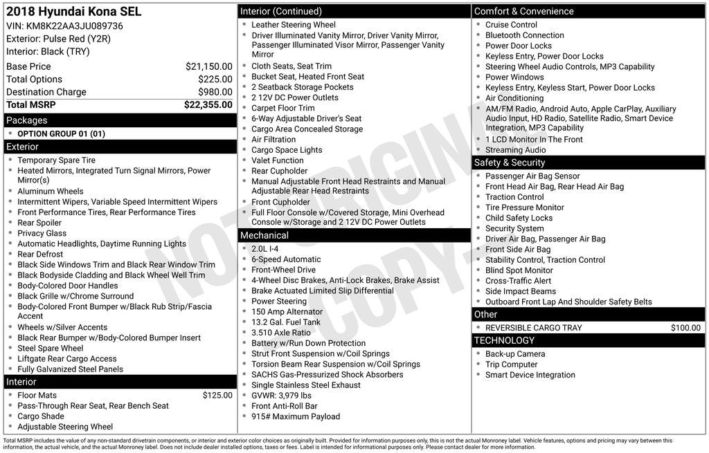 2018 Hyundai Kona SEL