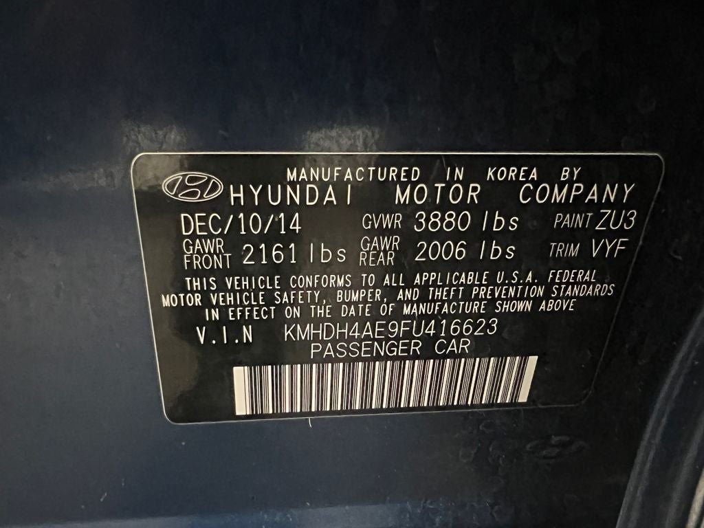 2015 Hyundai Elantra SE