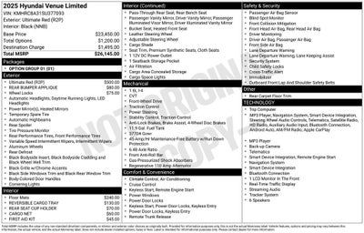2025 Hyundai Venue Limited