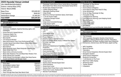 2025 Hyundai Venue Limited