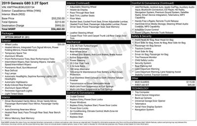 2019 Genesis G80 3.3T Sport