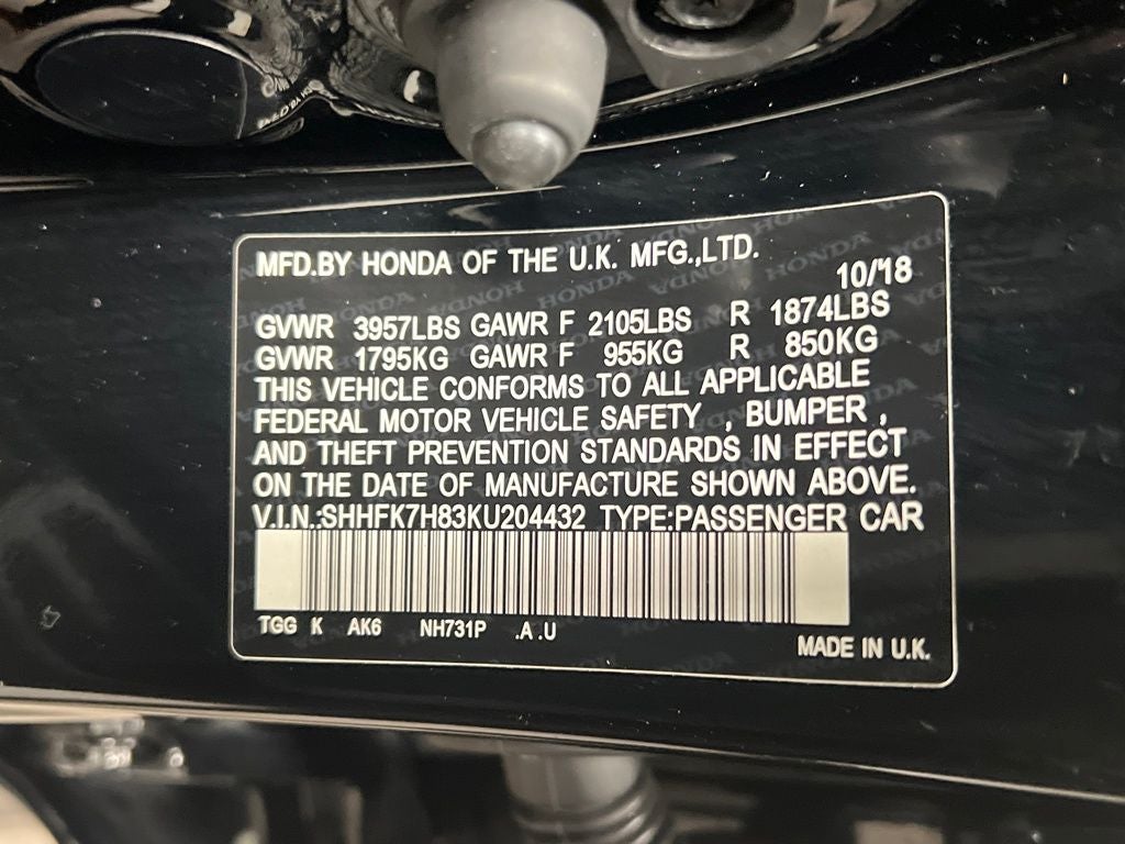 2019 Honda Civic EX-L w/Navigation