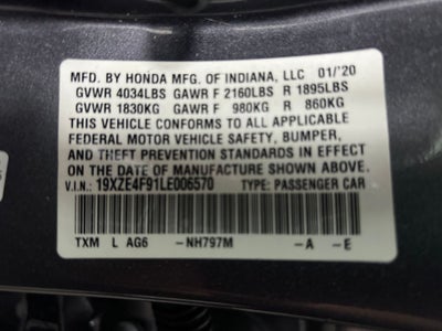 2020 Honda Insight Touring
