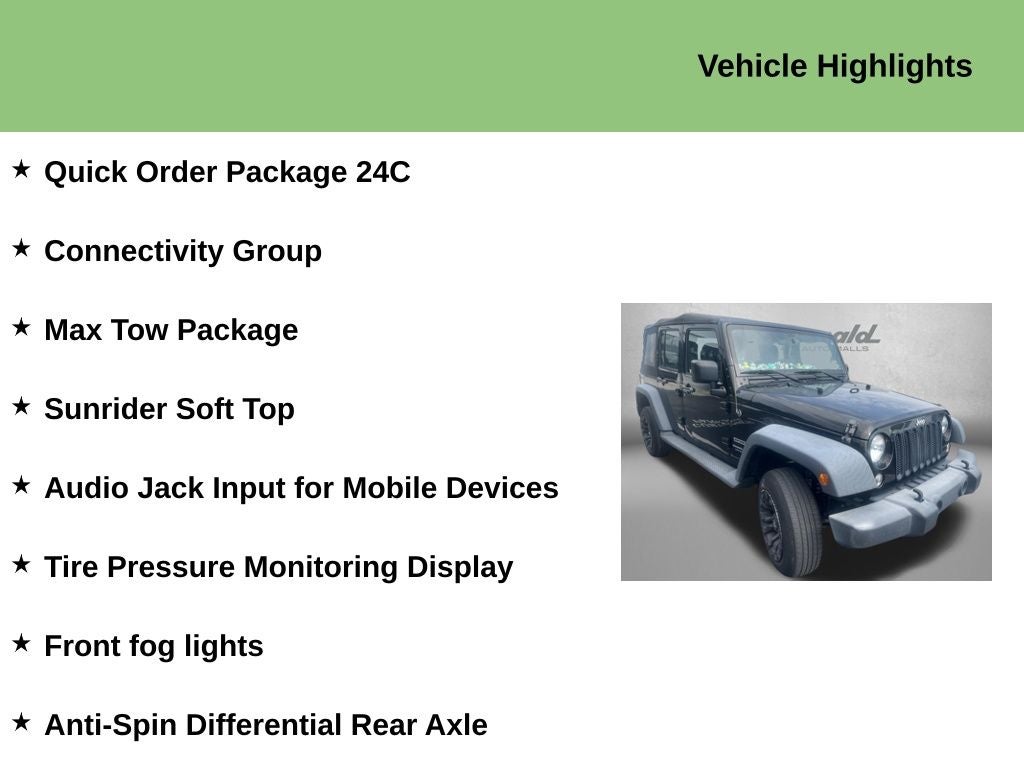 2018 Jeep Wrangler JK Unlimited Sport