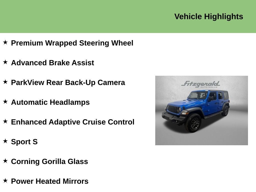 2024 Jeep Wrangler 4-Door Sport S 4x4