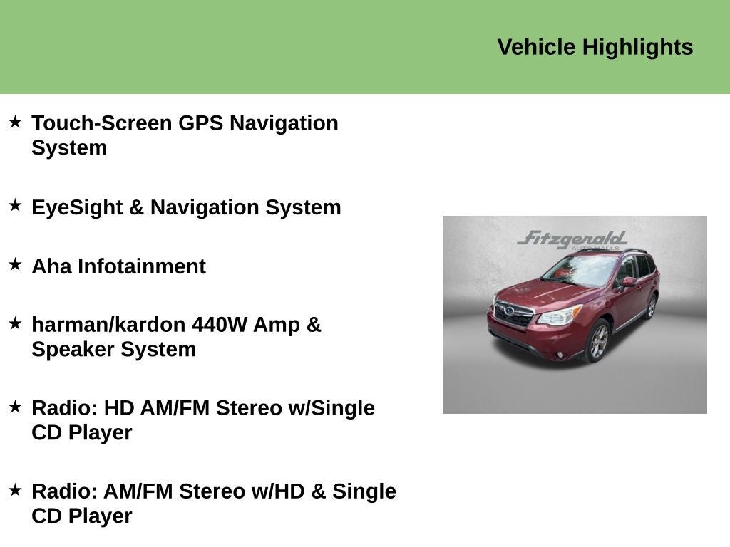 2015 Subaru Forester 2.5i Touring