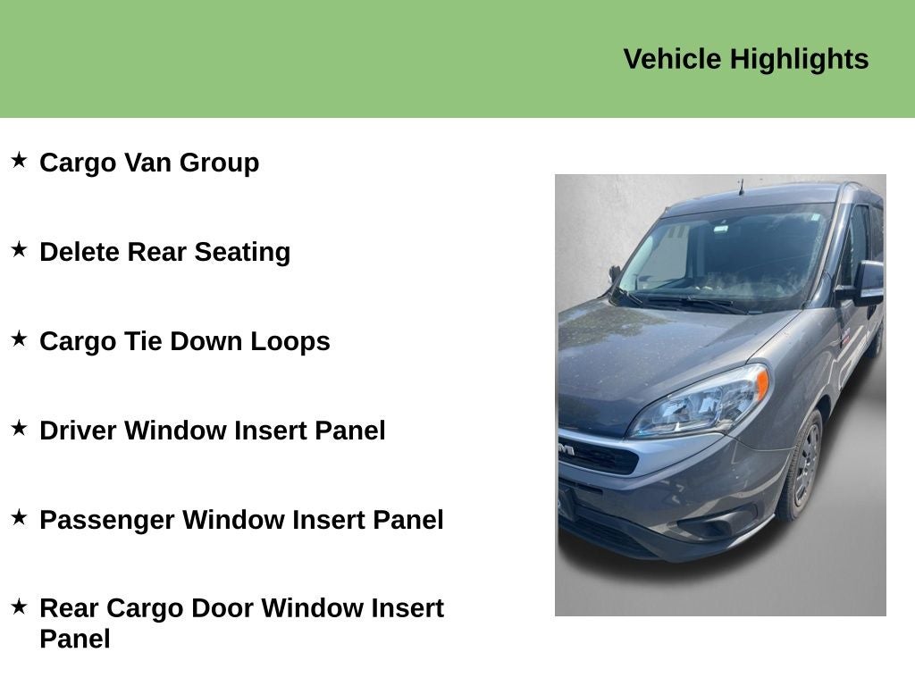 2020 RAM ProMaster City Tradesman SLT Cargo Van