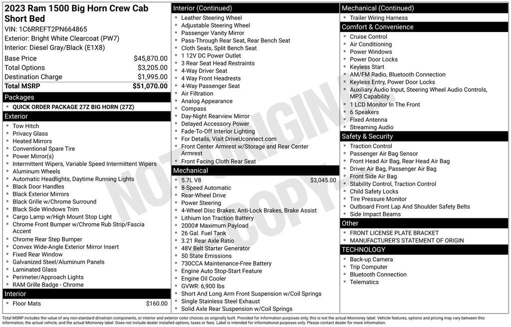 2023 RAM 1500 Big Horn/Lone Star