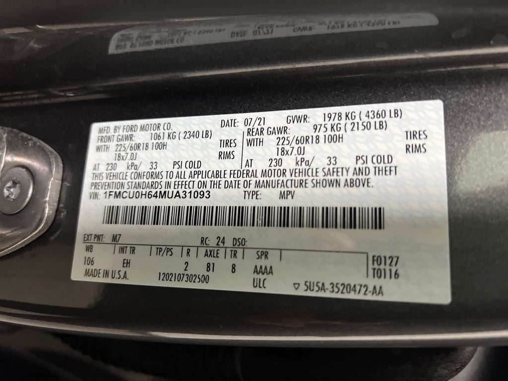 2021 Ford Escape SEL