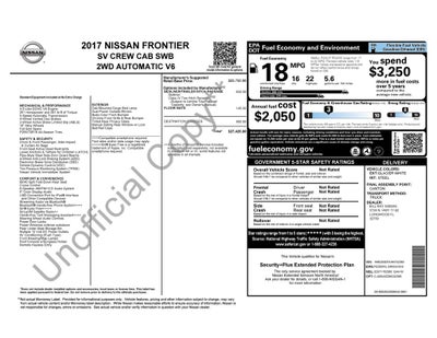 2017 Nissan Frontier SV