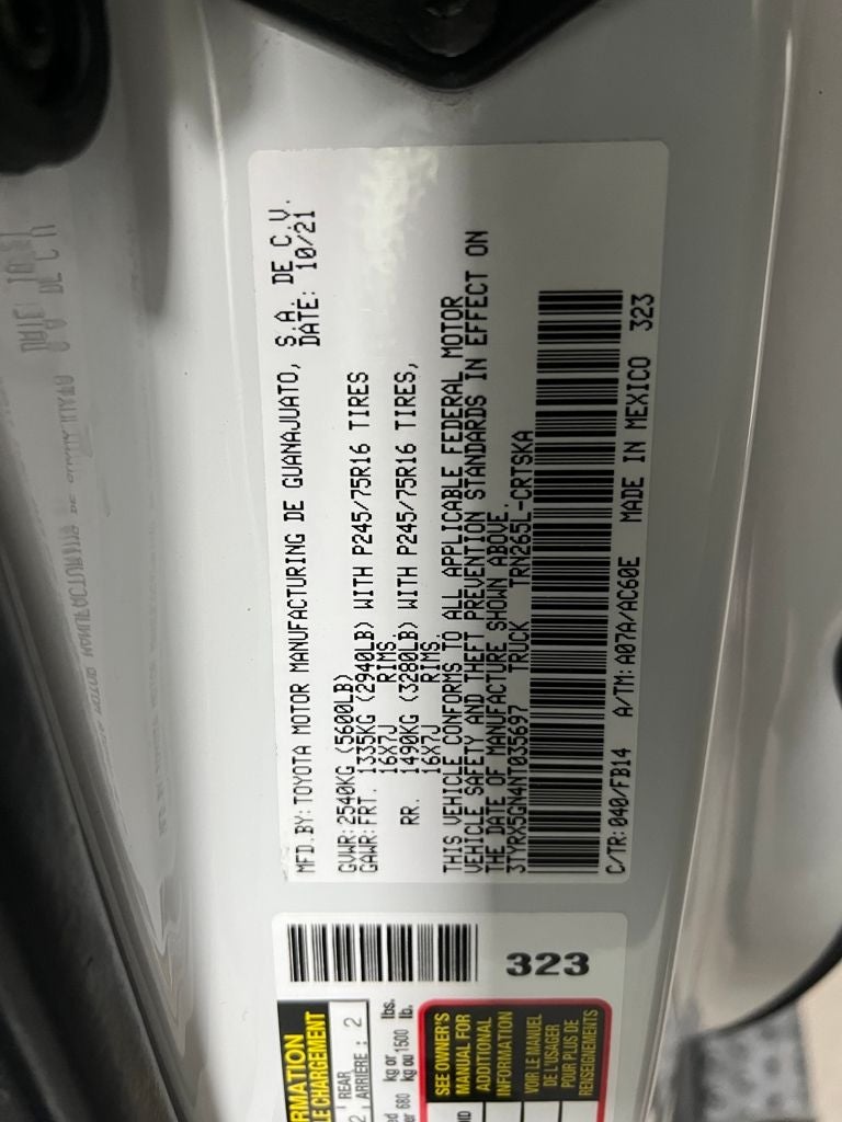 2022 Toyota Tacoma SR