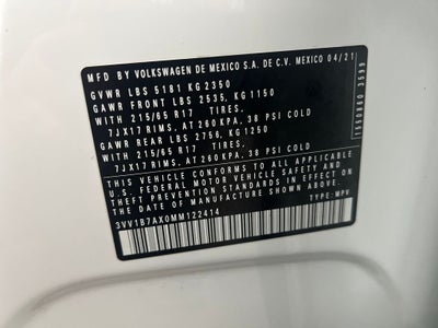 2021 Volkswagen Tiguan 2.0T S