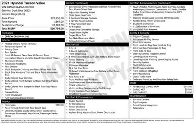 2021 Hyundai Tucson Value