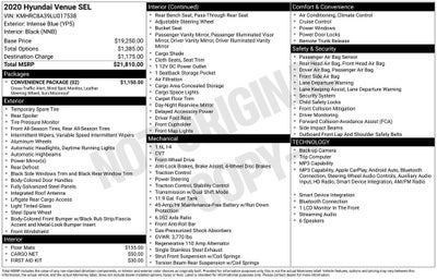 2020 Hyundai Venue SEL