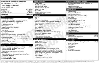 2026 Subaru Forester Premium