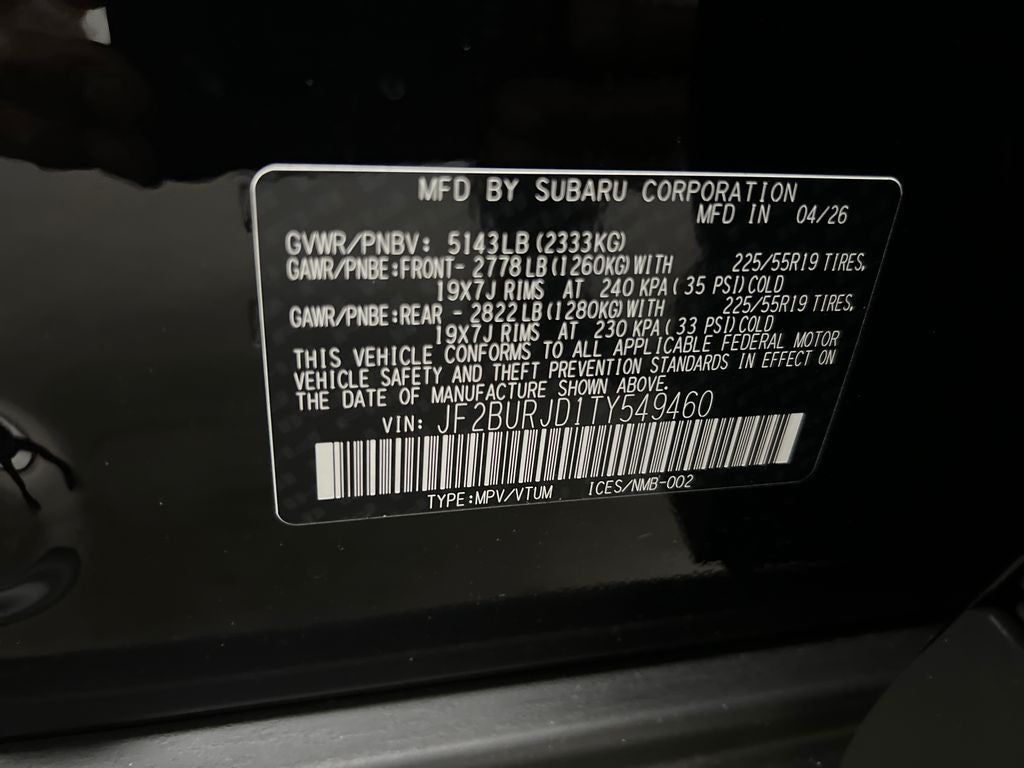 2026 Subaru Outback Touring XT